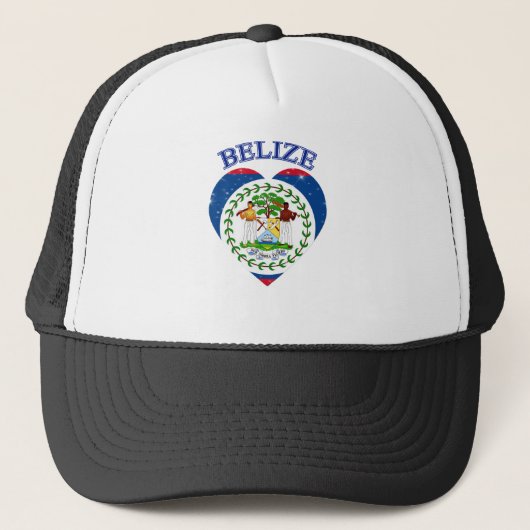 Belize Heart Truckerkappe (Vorderseite)