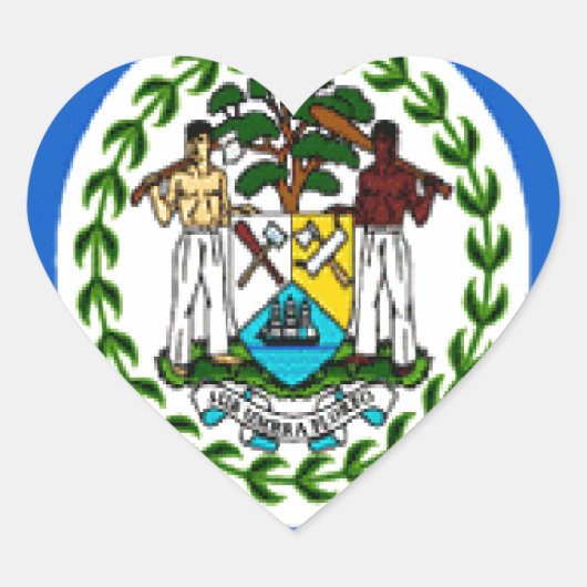Belize Herz-Aufkleber (Vorderseite)