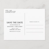 Belize-Hochzeit in Urlaubsort Save the Date Ankündigungspostkarte (Rückseite)