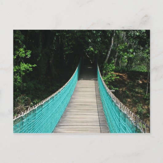 Belize Holzbrücke Postkarte (Vorderseite)