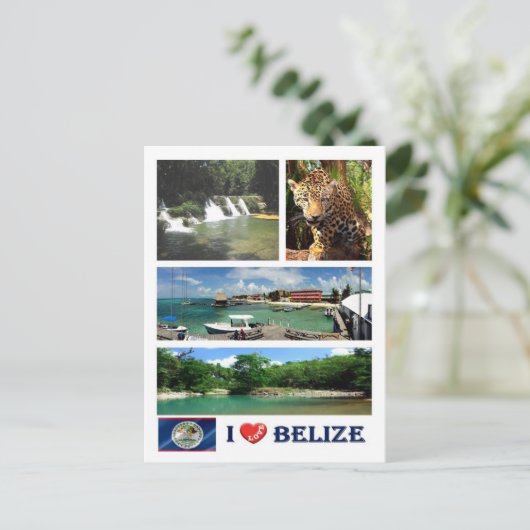 Belize - I Liebe - Postkarte (Stehend Vorderseite)