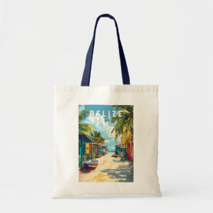 Belize Illustration Reise Kunst Vintage Tragetasche