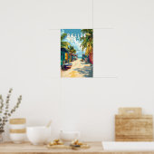 Belize Illustration Travel Art Vintag Poster (Küche)