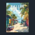 Belize Illustration Travel Art Vintag Postkarte<br><div class="desc">Belize Vektorgrafik Design. Belize,  ein Paradies der Karibik,  bekannt für seine atemberaubenden Strände,  Maya-Ruinen und das weltberühmte Great Blue Hole,  bietet eine unvergessliche Mischung aus Abenteuer und Entspannung.</div>