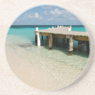 Belize, Karibik, Goff Caye. Eine kleine Insel Getränkeuntersetzer