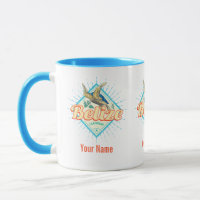 Belize Karibik Retro Schildkröte Vintage Souvenir