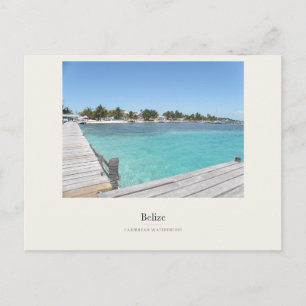 Belize Karibische Uferpromenade und hölzerner Steg Postkarte
