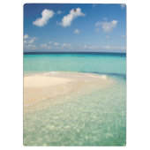 Belize, Karibisches Meer. Goff Caye, eine kleine I Klemmbrett (Rückseite)