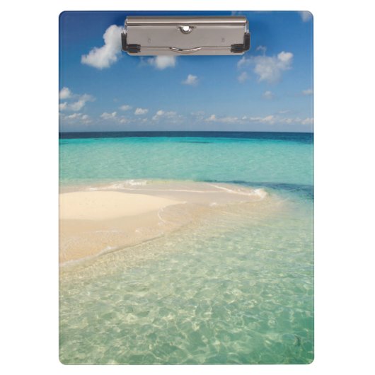 Belize, Karibisches Meer. Goff Caye, eine kleine I Klemmbrett (Vorderseite)