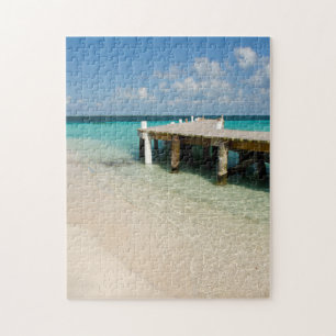 Belize, Karibisches Meer, Goff Caye. Eine kleine I Puzzle