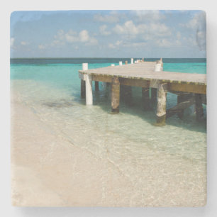 Belize, Karibisches Meer, Goff Caye. Eine kleine I Steinuntersetzer