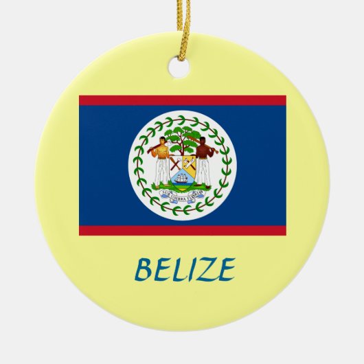 BELIZE* kundenspezifische Weihnachtsverzierung Keramik Ornament (Vorne)