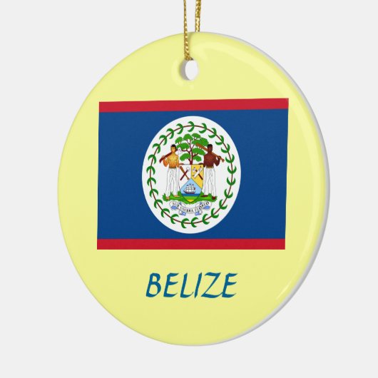 BELIZE* kundenspezifische Weihnachtsverzierung Keramik Ornament (Links)