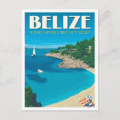 Belize Kunst Vintage Reise Postkarte (Vorderseite)