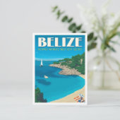 Belize Kunst Vintage Reise Postkarte (Stehend Vorderseite)