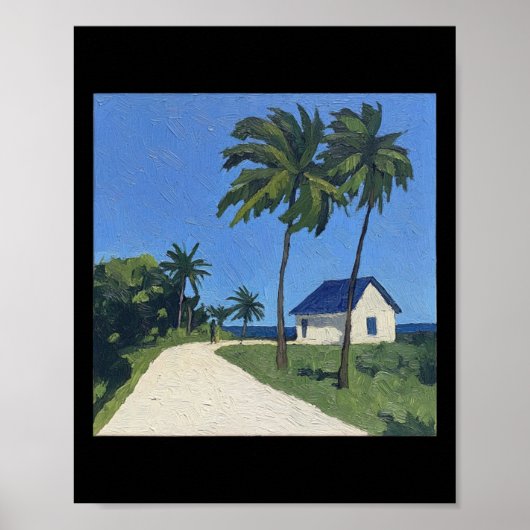 Belize Landscape Postimpressionistischer Malstil Poster (Vorne)