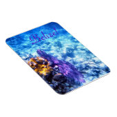 Belize! Lila Fächermagnet Magnet (Rechte Seite)