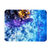 Belize! Lila Fächermagnet Magnet (Horizontal)