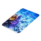 Belize! Lila Fächermagnet Magnet (Linke Seite)