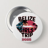 Belize Mädchen Reise Tropisches Abenteuer Button (Vorne & Hinten)