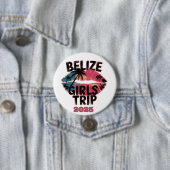 Belize Mädchen Reise Tropisches Abenteuer Button (Beispiel)