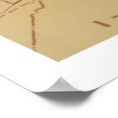 Belize Map (1990) Central America Country Atlas Poster (Ecke)