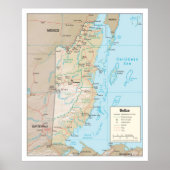 Belize Map (2003) Zentralamerika Poster (Vorne)