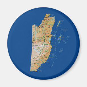 Belize Map Magnet