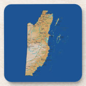 Belize Map Untersetzer (Vorderseite)