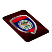 Belize Mettalic Emblem Magnet (Rechte Seite)