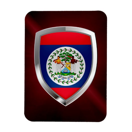 Belize Mettalic Emblem Magnet (Vertikal)