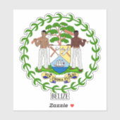 Belize National Coat of Arms Patriotic Aufkleber (Blatt)