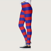Belize National Flag Farben horizontal gestreift Leggings (Links)