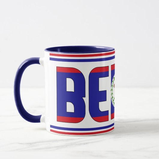 Belize National Flag Patriotic Kaffee Tasse (Links)