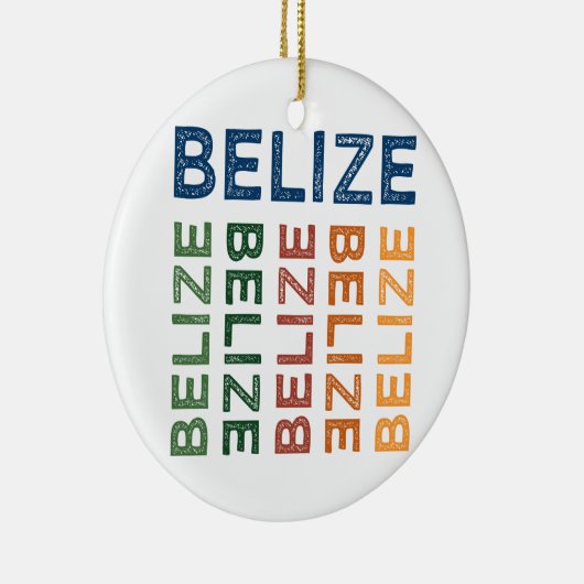 Belize Niedlich farbenfroh Keramik Ornament (Rechts)