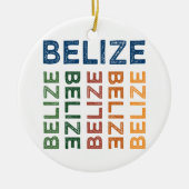 Belize Niedlich farbenfroh Keramik Ornament (Vorne)