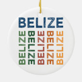 Belize Niedlich farbenfroh Keramik Ornament (Hinten)