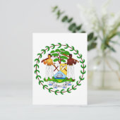 Belize-Offizielle Wappen-Heraldry-Symbol Postkarte (Stehend Vorderseite)