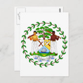 Belize-Offizielle Wappen-Heraldry-Symbol Postkarte (Vorne/Hinten)