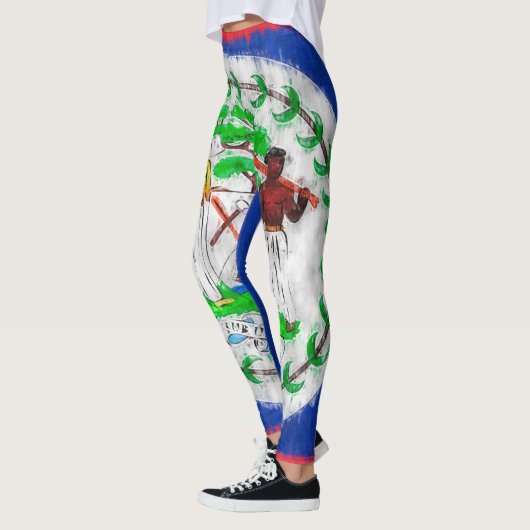 Belize Ölgemälde Zeichnend Leggings (Links)
