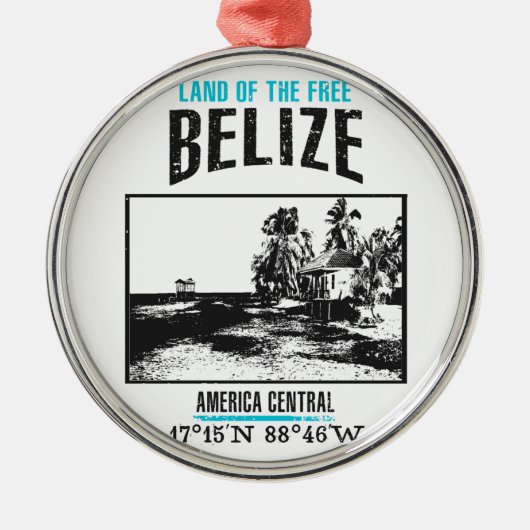 Belize Ornament Aus Metall (Vorne)