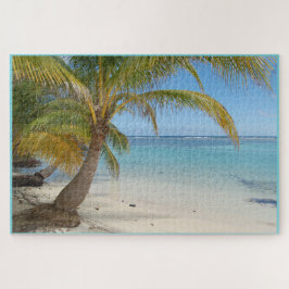 Belize Palm Tree Beach Karibisches Meer Seascape Puzzle