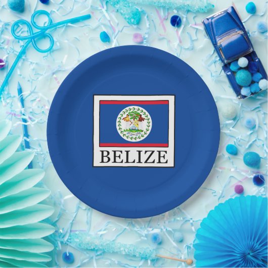 Belize Pappteller (Party)