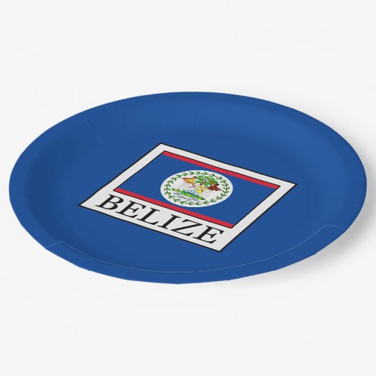 Belize Pappteller (Schrägansicht)
