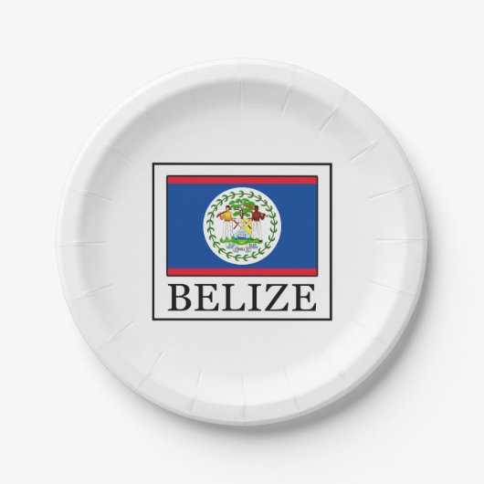Belize Pappteller (Vorderseite)