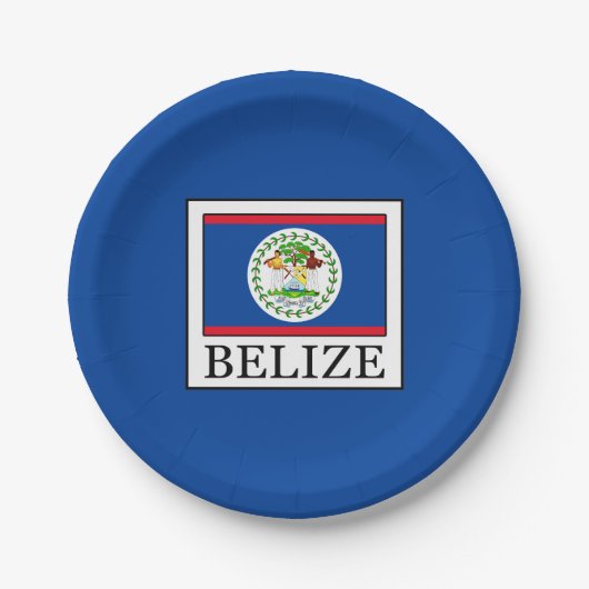 Belize Pappteller (Vorderseite)