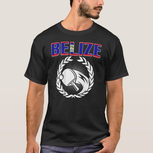 Belize Ping Pong Belizean Table Tennis Team Suppo T-Shirt (Vorderseite)