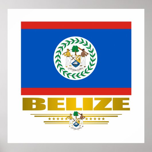 "Belize Pride" Posters & Prints Poster (Vorne)