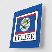 Belize Quadratische Wanduhr (Winkel)