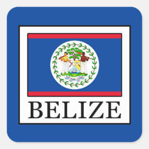 Belize Quadratischer Aufkleber